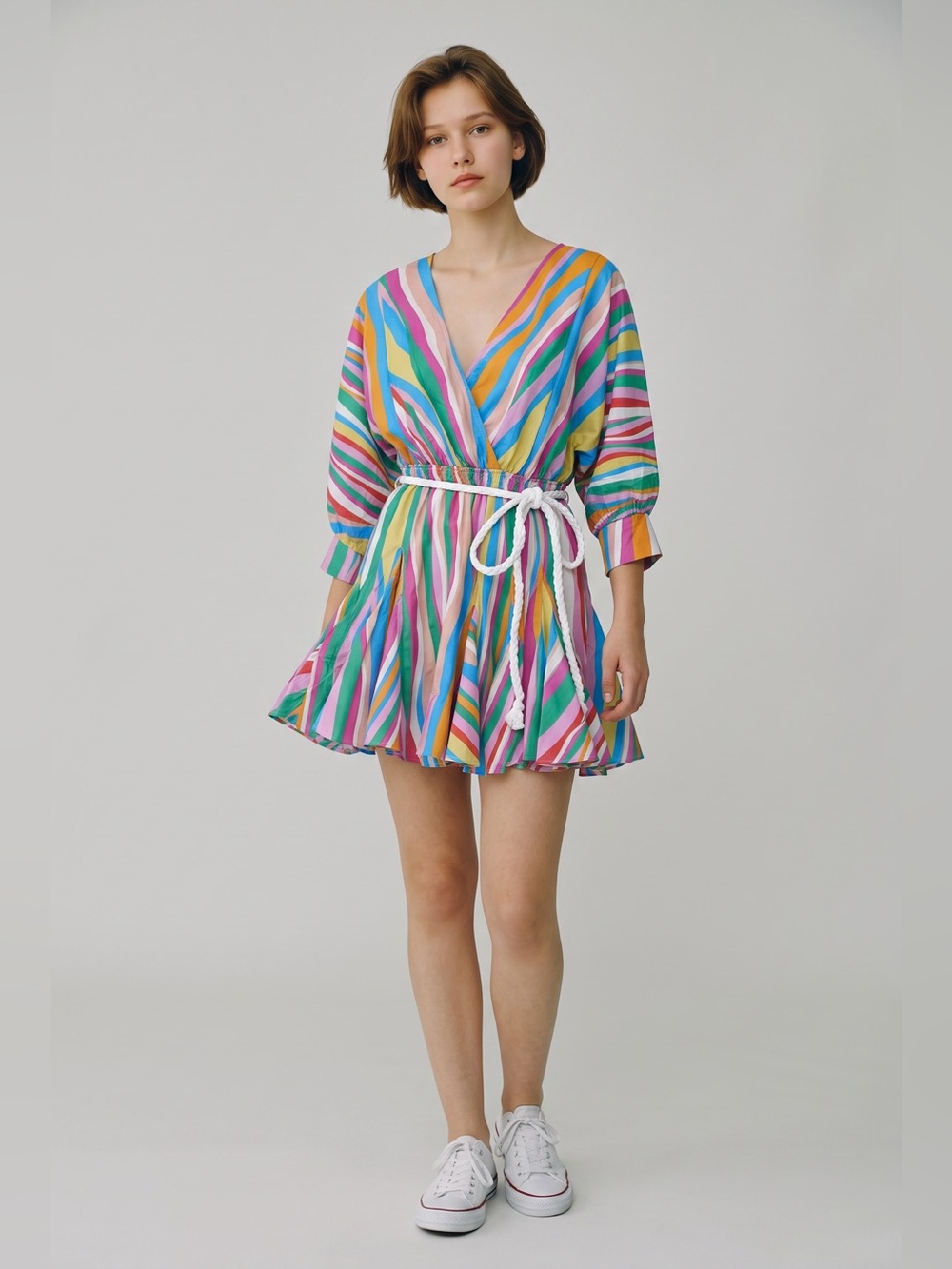 Aakaa faux wrap dress NWT